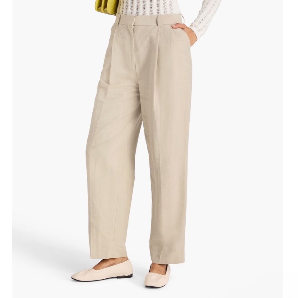 New Totême Tapered Linen-Blend Trousers – Size 32 (US 0 / XS)